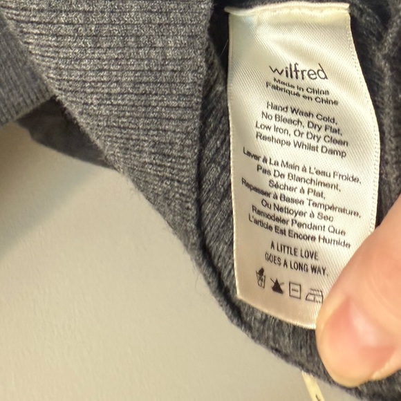 🔥 Wilfred Croquis Off The Shoulder Sweater Grey Like New! - Picture 9 of 9